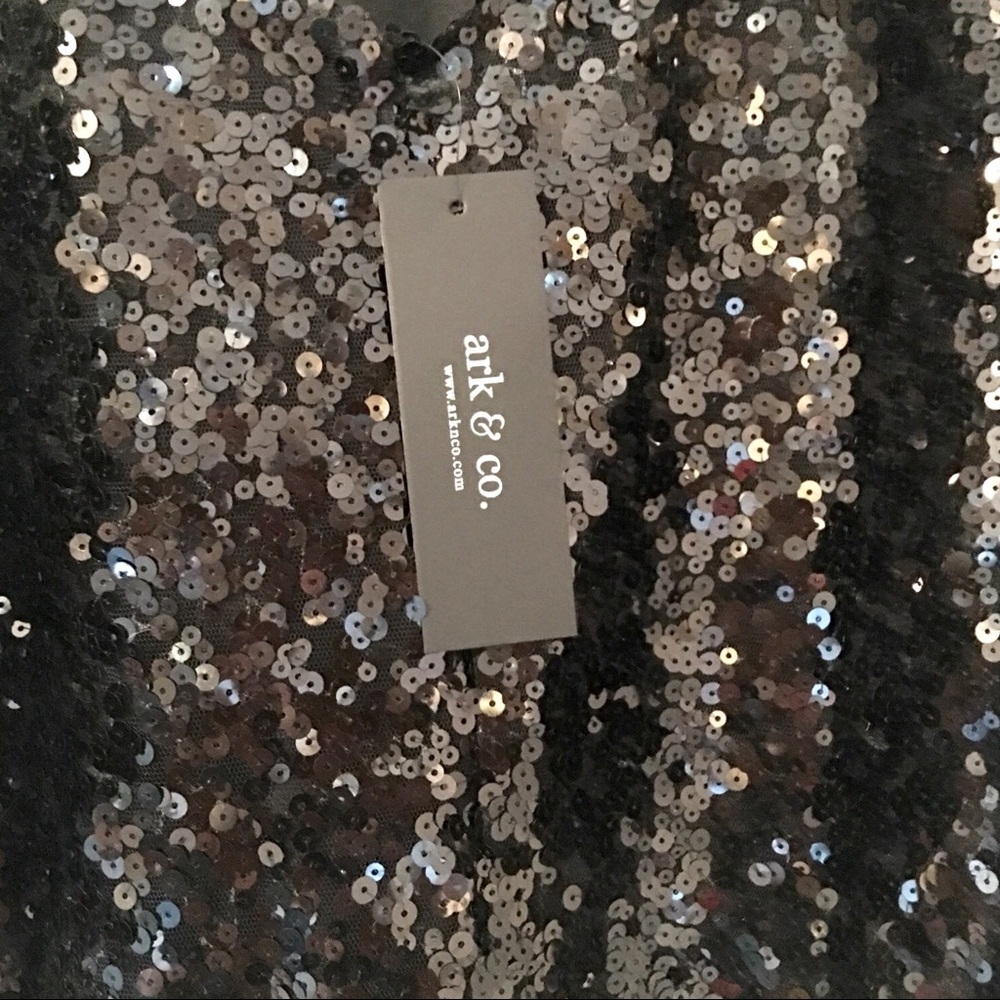 Ark & Co Original Nasty Gal Black Sequin Top - Picture 7 of 8